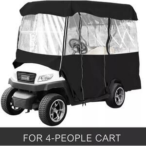 Golf Cart Enclosure 86'', 4-Person Golf Cart Cover, 4-Sided Fairway Deluxe, 300D